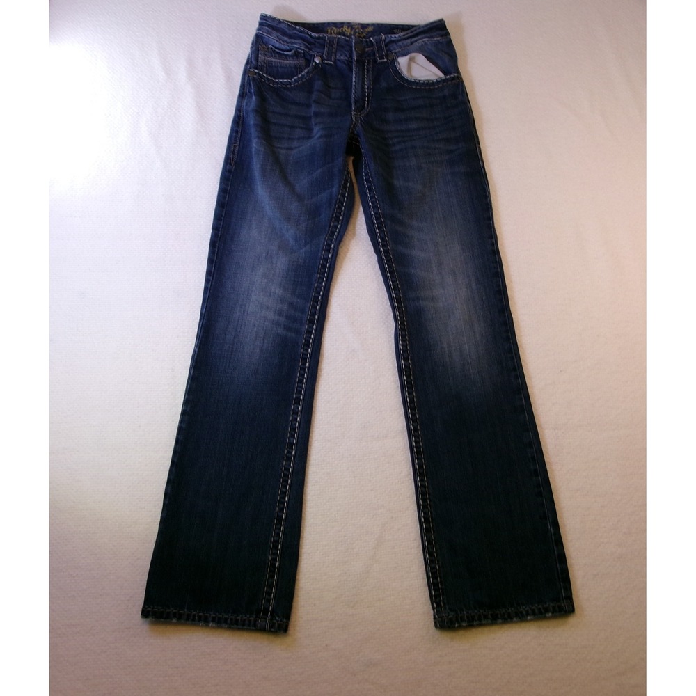 Wrangler Rock 47 Mens Slim Bootcut Jeans Dark Wash MRB47OA 30x34
